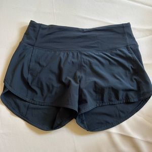 Lululemon Navy Blue Speed Up High-Rise Lined Short 4"